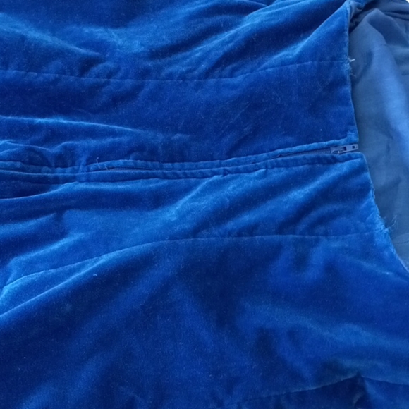 Blue velour strappless - Picture 7 of 8